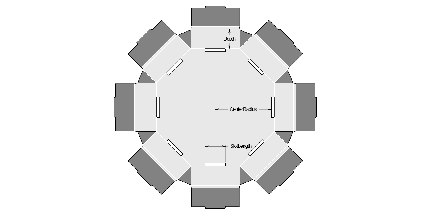 D031_RolledEnd Octagon Tray - View 2